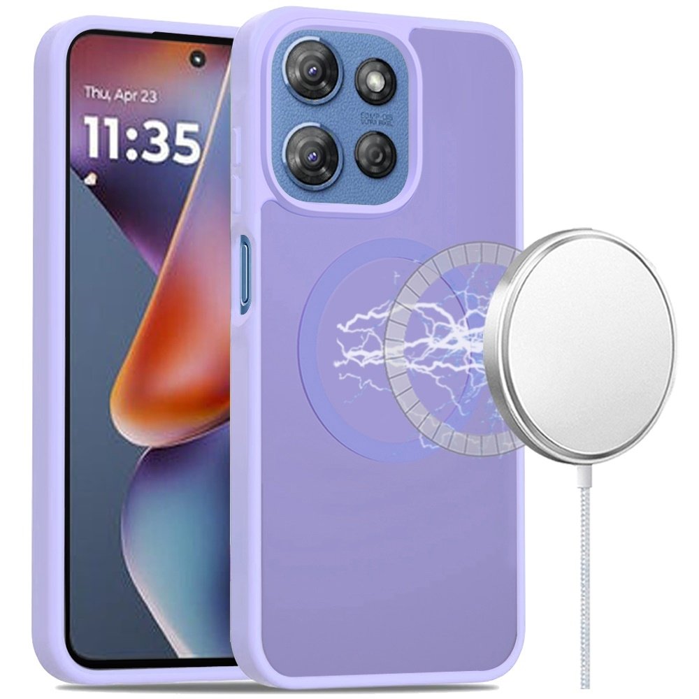 For Motorola Moto G 5G 2025 Magnetic Circle Smooth Safe Matte Feel Hybrid Case