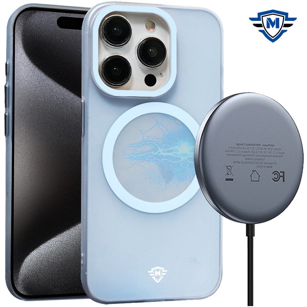 For Apple iPhone 15 Pro METKASE Premium Chrome Edged Camera Magnetic Circle Shockproof Hybrid - Image 4