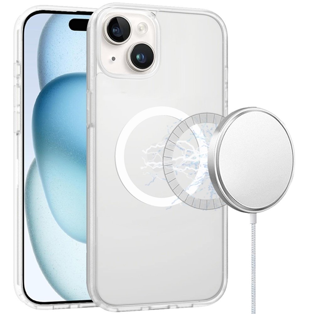 For Apple iPhone 15 Plus Magnetic Circle Smooth Safe Matte Feel Hybrid Case - Image 3