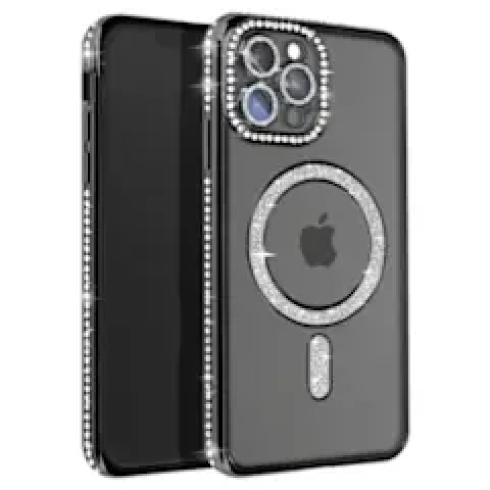 For Apple iPhone 16 Pro Luxury Diamond Soft TPU Magnetic Case