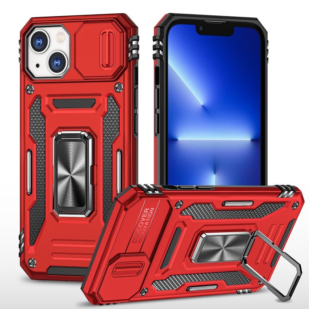 For Apple iPhone 12 Pro Max 6.7 Utter Tough Metal Ring Movable Camera Window Hybrid Case Cover