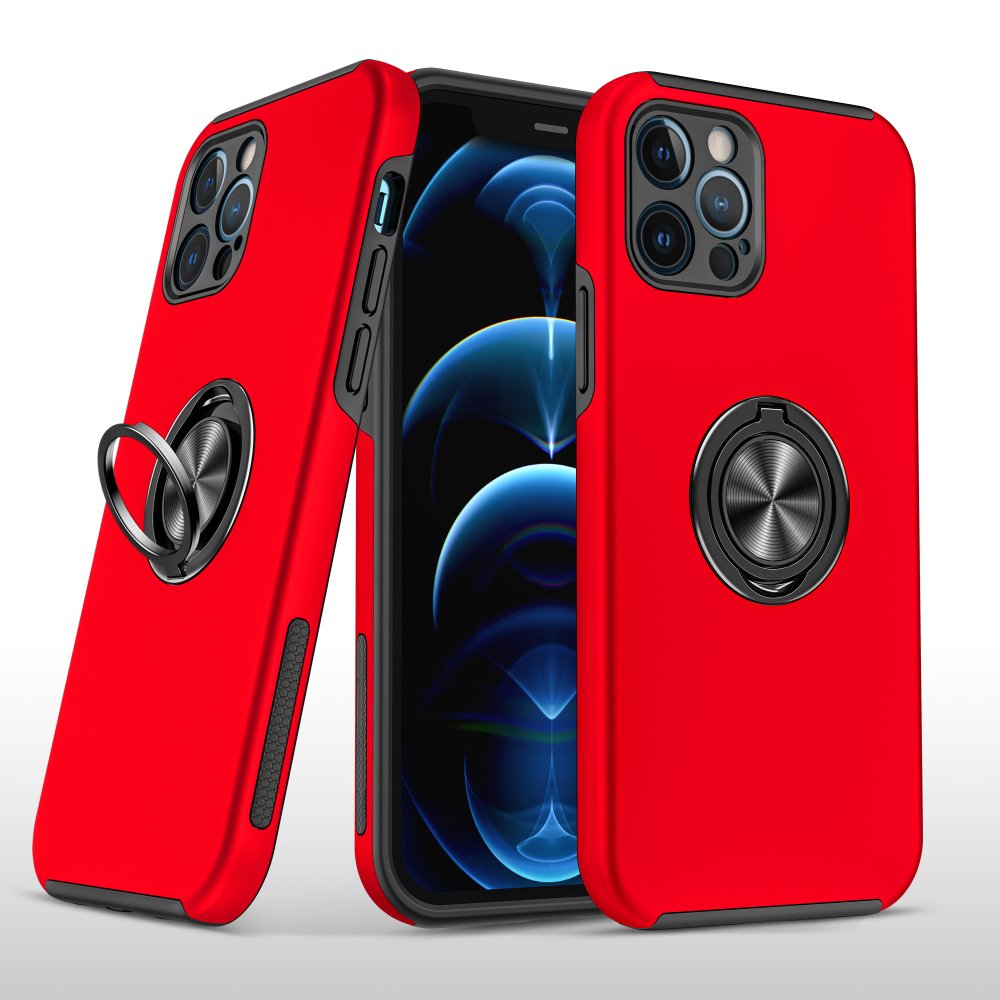 For Apple iPhone 15 Pro CHIEF Oil Painted Magnetic Ring Stand Hybrid Case Cover - Image 2