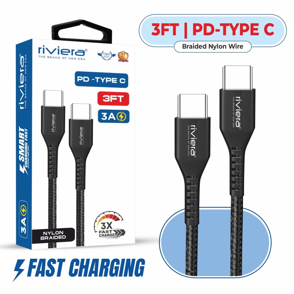 Premium Package - 3FT Fast Charging Cable [Type C - Type C (PD)] - Image 2