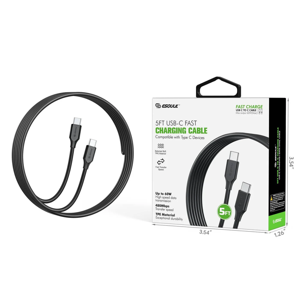 USB-C Fast Charging Cable / 5FT / 60W - Image 2