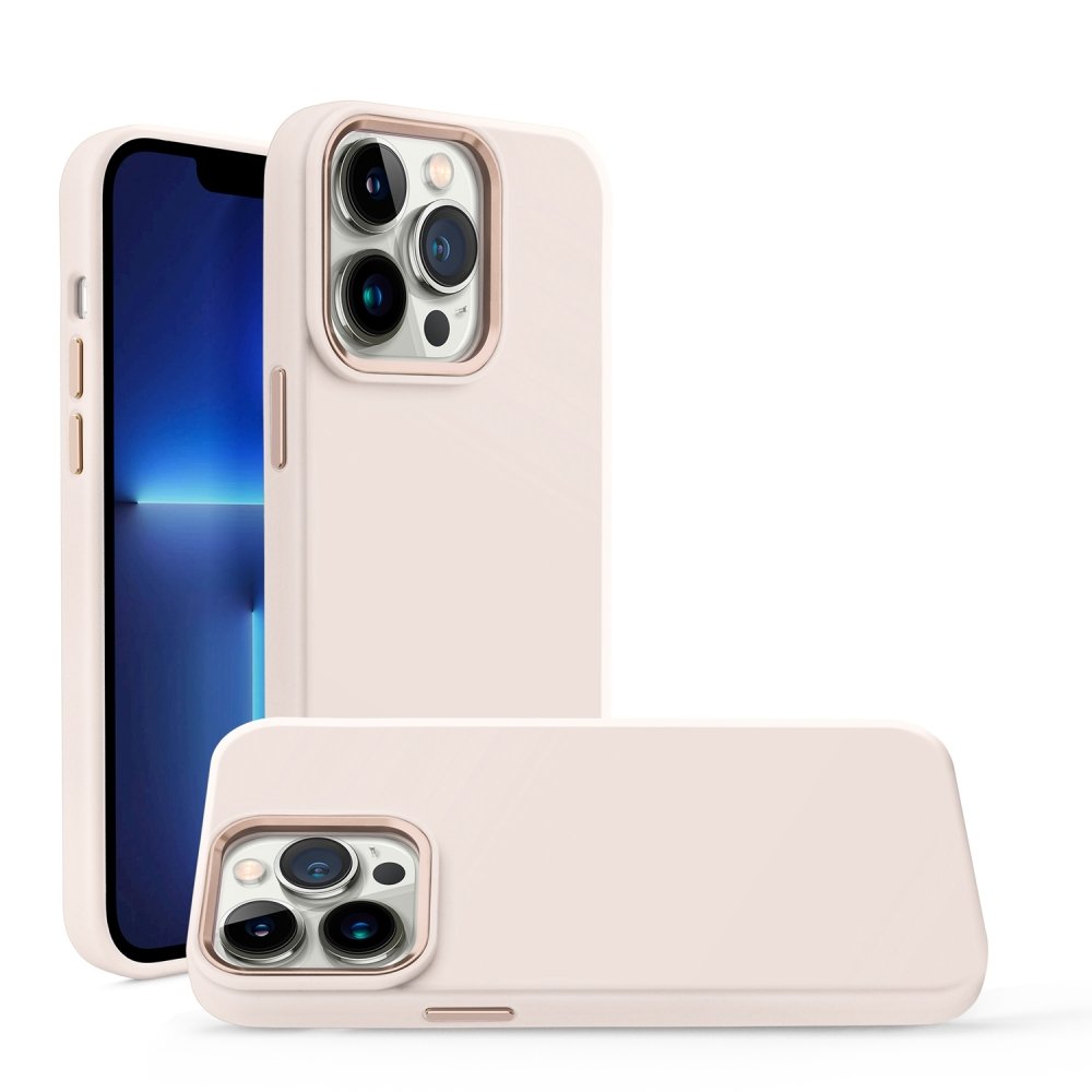 For Apple iPhone 12 Pro Max 6.7 Premium LIQUID Silicone with Metal Buttons and Camera Edges Case Cover