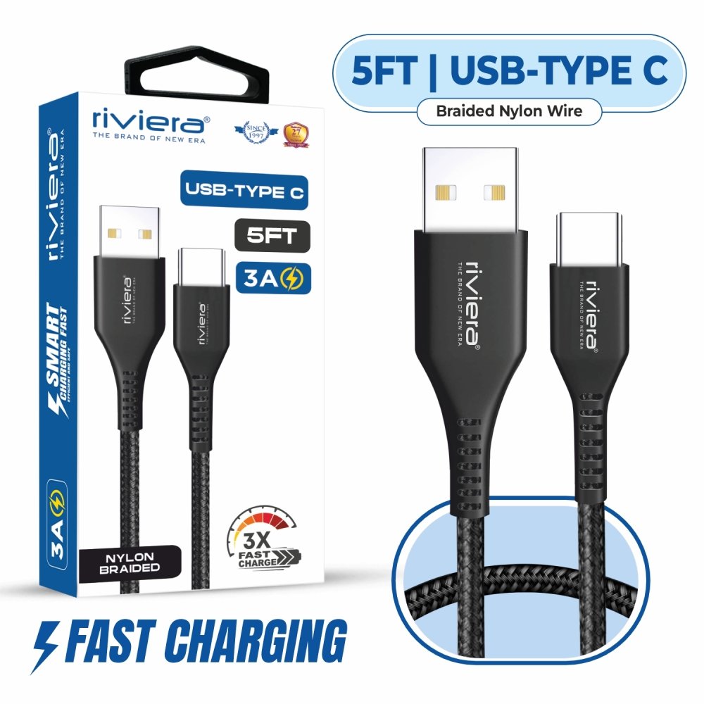 Premium Package - 5FT Fast Charging Cable [USB - Type C (PD)]