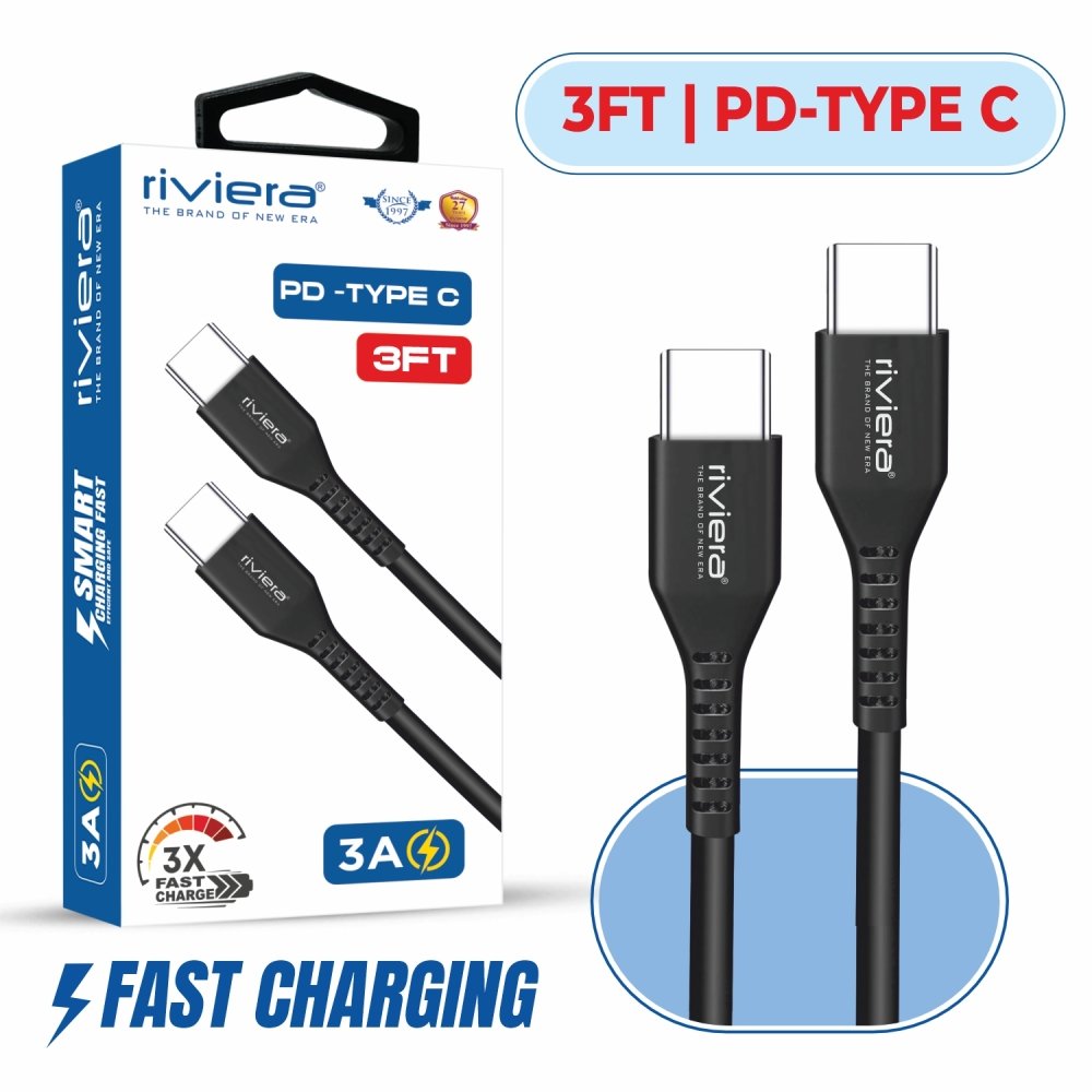 Premium Package - 3FT Fast Charging Cable [Type C - Type C (PD)]
