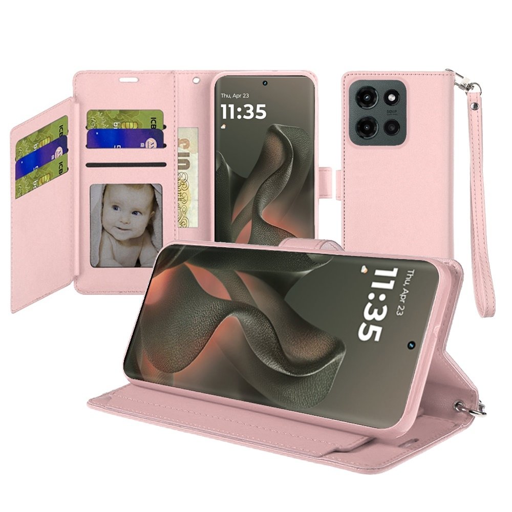 For Motorola Edge 2025 Wallet ID Card Holder Case Cover