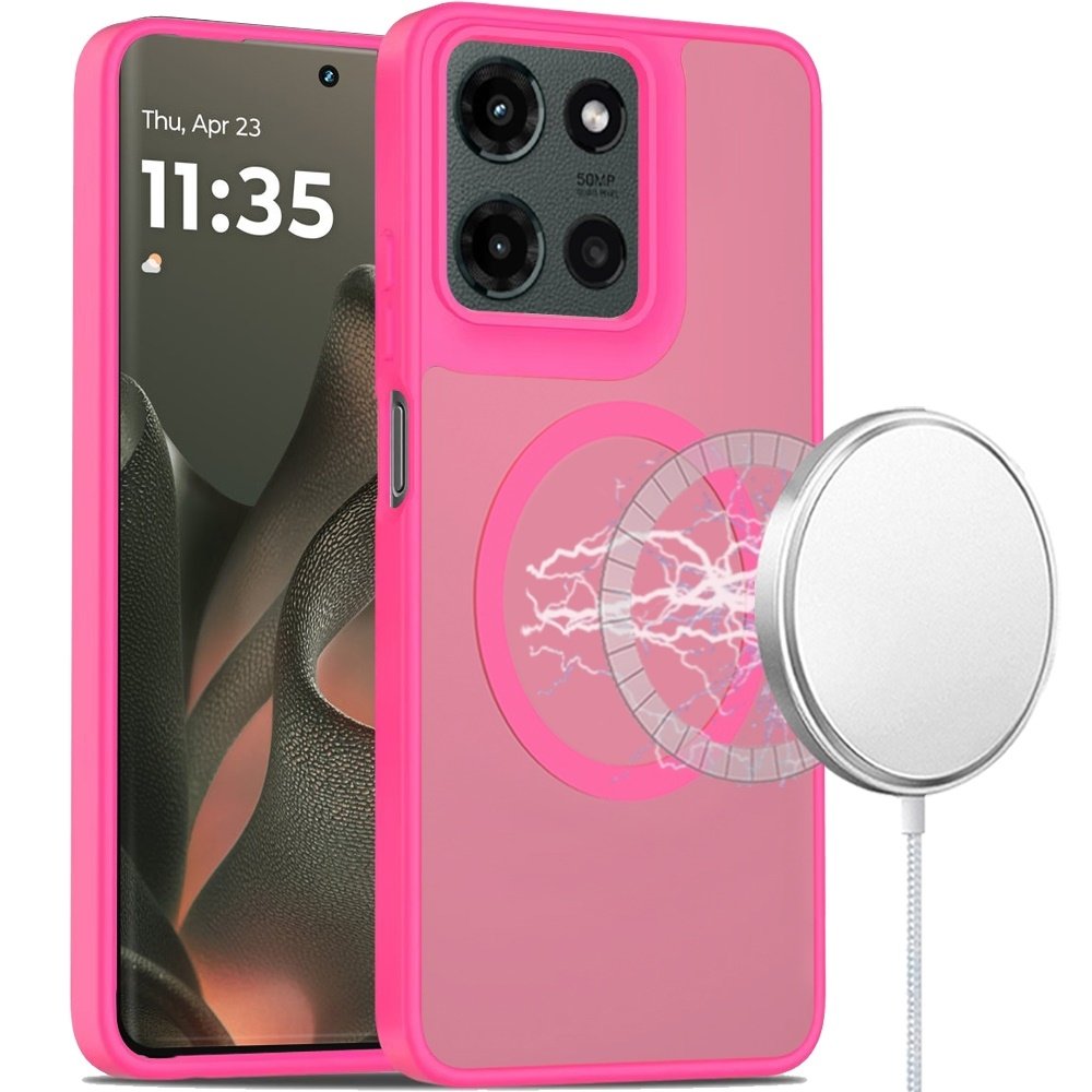 For Motorola Edge 2025 Magnetic Circle Smooth Safe Matte Feel Hybrid Case - Image 3
