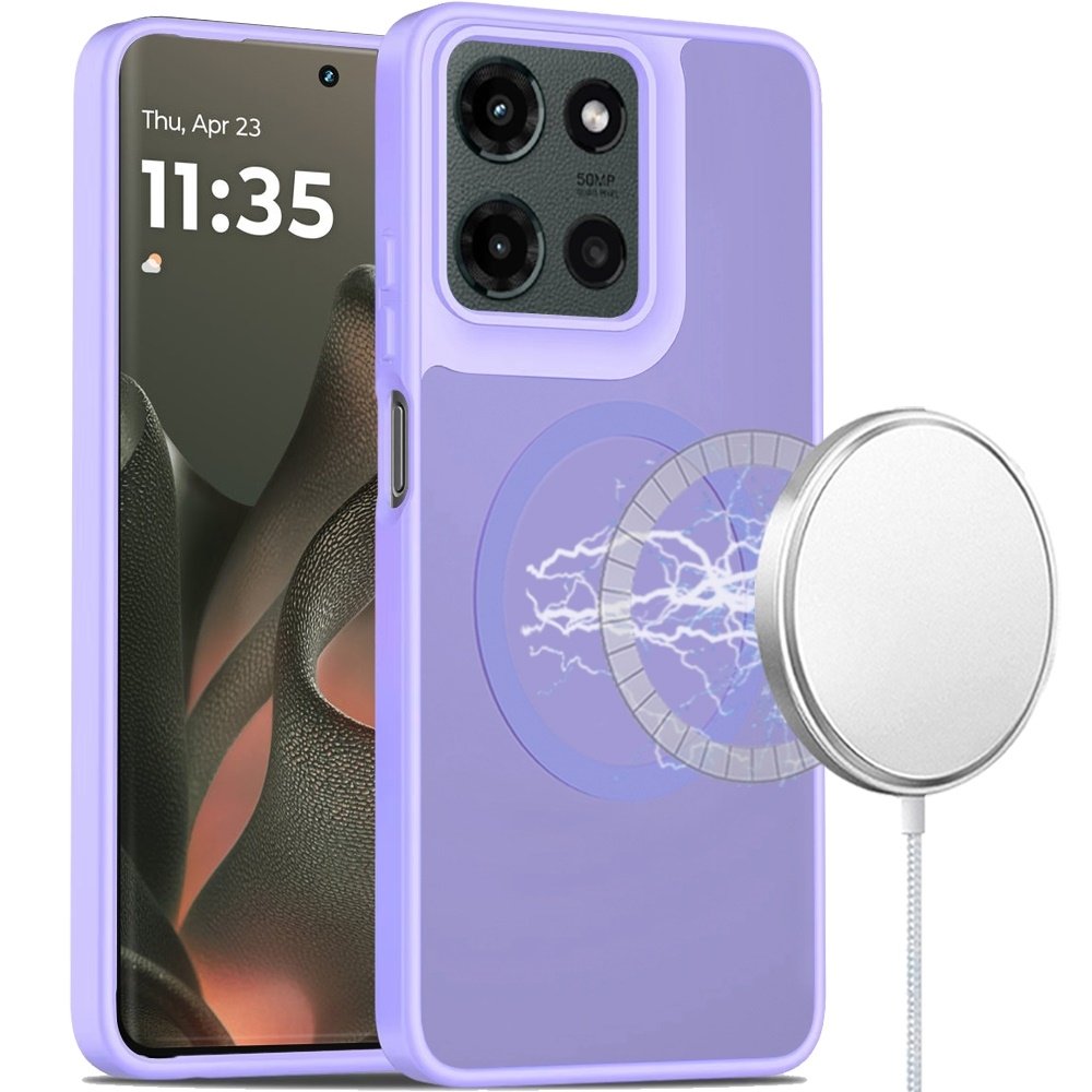 For Motorola Edge 2025 Magnetic Circle Smooth Safe Matte Feel Hybrid Case - Image 6