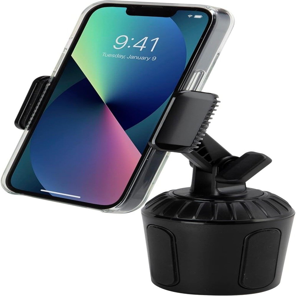 Scosche UHCUP2M-SP1 Universal Cup Phone Holder Mount with Adjustable Arms and Adjustable Base, Expands to Fit Cupholder, 360 Degree View Rotation