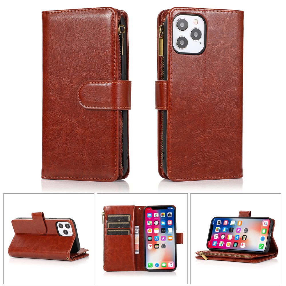 For Samsung Galaxy s21 / s30 Luxury Wallet Card ID Zipper Money Holder Case Cover