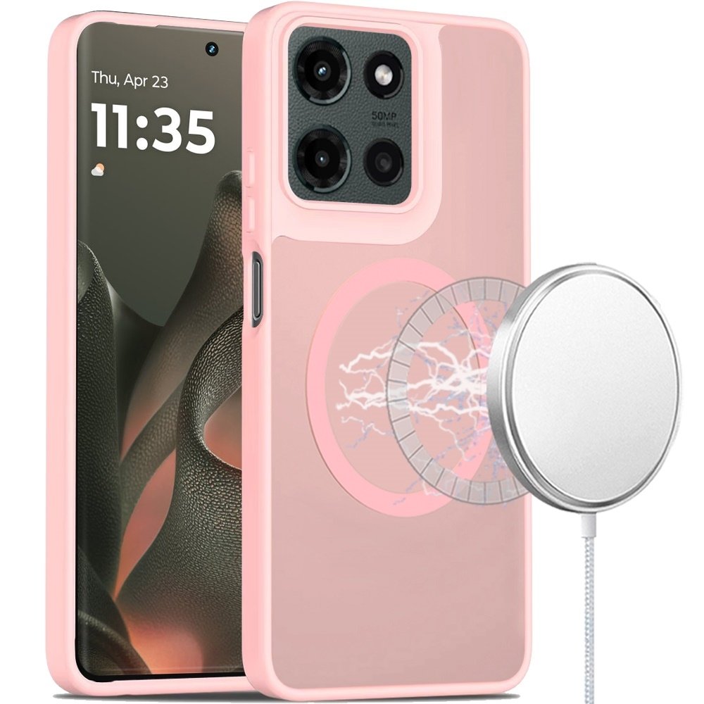 For Motorola Edge 2025 Magnetic Circle Smooth Safe Matte Feel Hybrid Case - Image 2