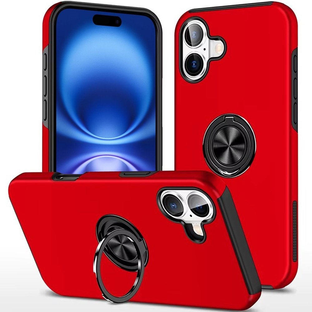 For Apple iPhone 17 CHIEF Oil Painted Magnetic Ring Stand Hybrid Case Cover