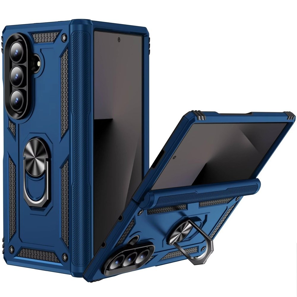 For Samsung Z Fold 7 Magnetic Ring Kickstand Hybrid Case Cover - Image 3