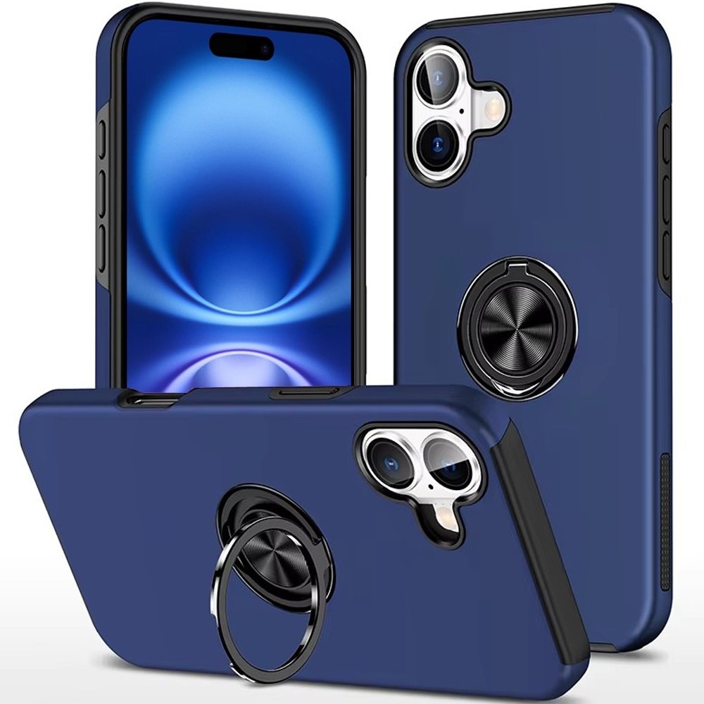 For Apple iPhone 17 CHIEF Oil Painted Magnetic Ring Stand Hybrid Case Cover - Image 3