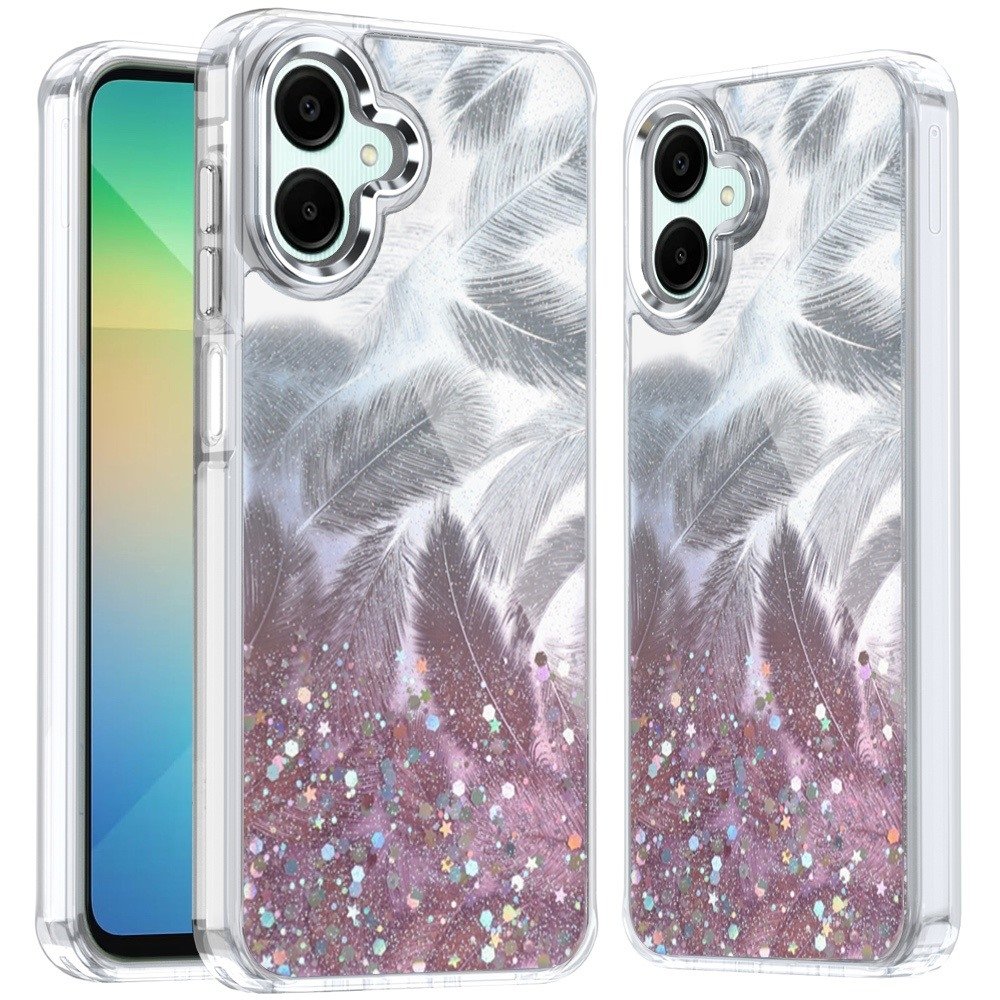 For Samsung A06 Epoxy Glitter Shimmer Magnetic Circle Hybrid Case