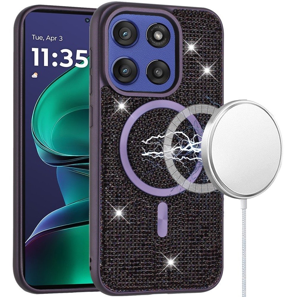 For Moto G Stylus 5G 2025 Diamond Magnetic Circle with CD Pattern Hybrid - Image 3