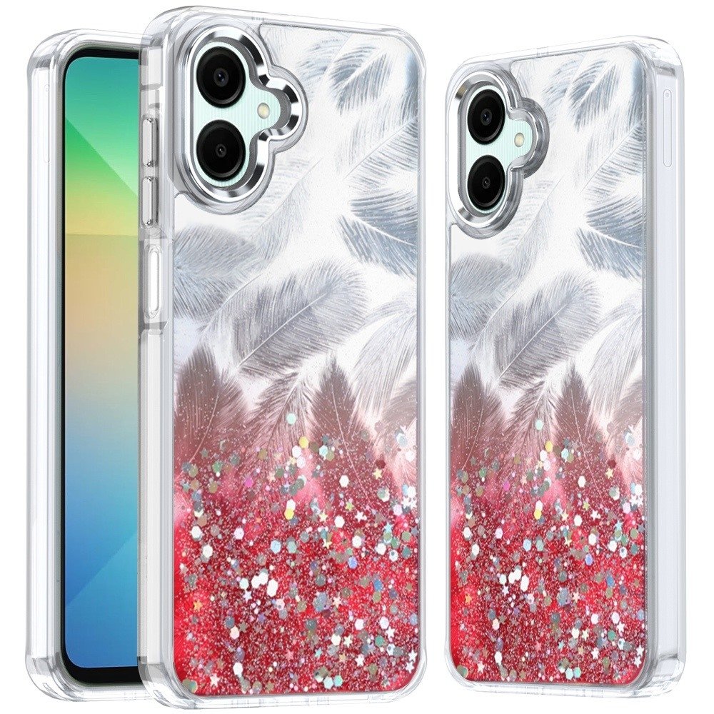 For Samsung A06 Epoxy Glitter Shimmer Magnetic Circle Hybrid Case - Image 3