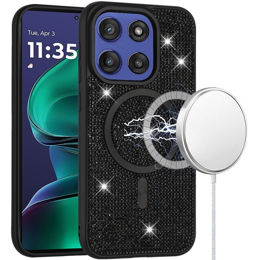For Moto G Stylus 5G 2025 Diamond Magnetic Circle with CD Pattern Hybrid - Image 2