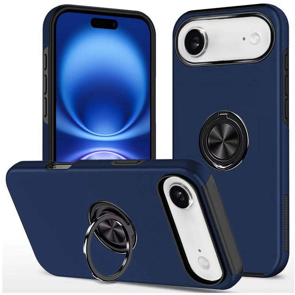 For Apple iPhone 17 Air CHIEF Oil Painted Magnetic Ring Stand Hybrid Case Cover - Image 3