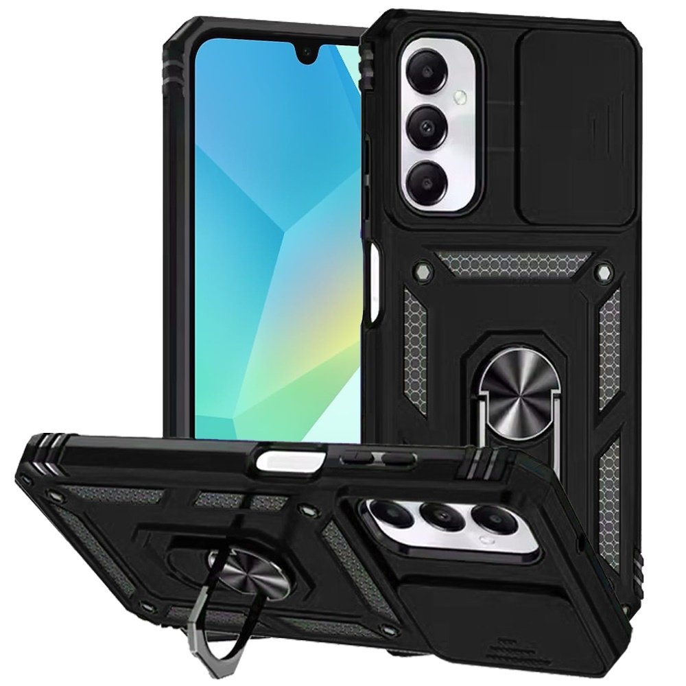 For Samsung Galaxy A16 5G Well Protective Magentic Ring Stand Camera Protective Cover Case