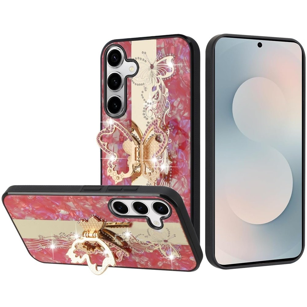 For Samsung Galaxy s25 FE SPLENDID Diamond Glitter Ornaments Engraving Case Cover Enchanted Butterfly - Image 2