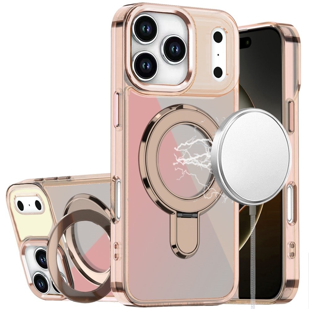 For Apple iPhone 17 Pro Max CHROME HQ Rotational Magnetic Ring Hybrid