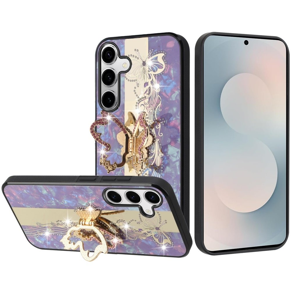 For Samsung Galaxy s25 FE SPLENDID Diamond Glitter Ornaments Engraving Case Cover Enchanted Butterfly