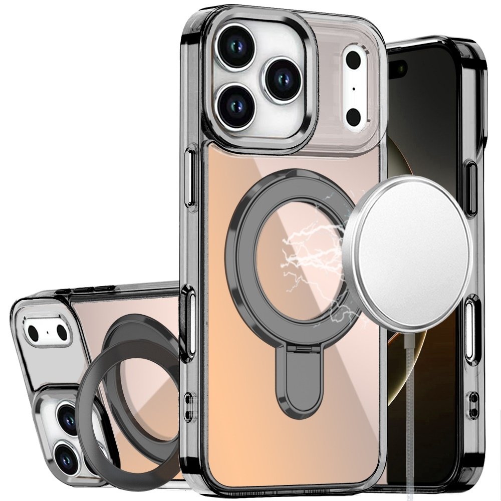 For Apple iPhone 17 Pro Max CHROME HQ Rotational Magnetic Ring Hybrid - Image 4