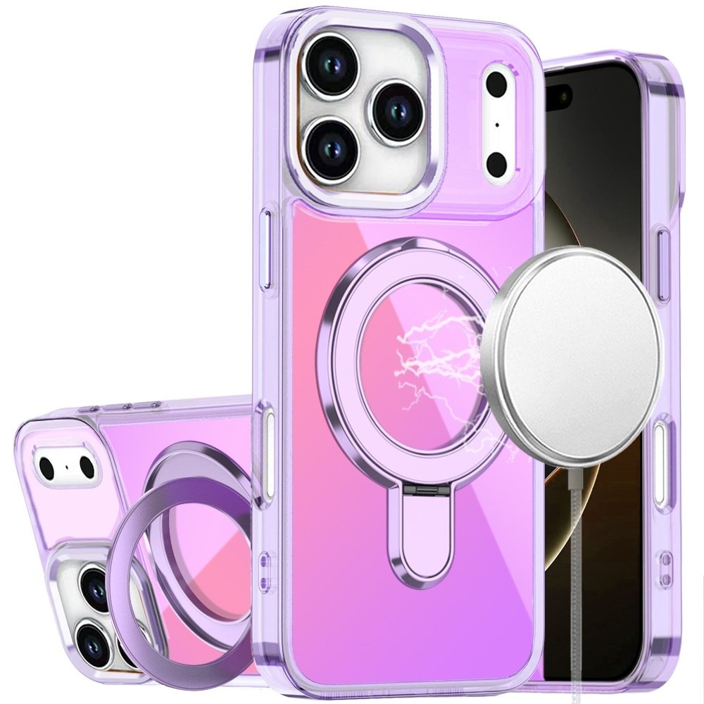 For Apple iPhone 17 Pro Max CHROME HQ Rotational Magnetic Ring Hybrid - Image 3