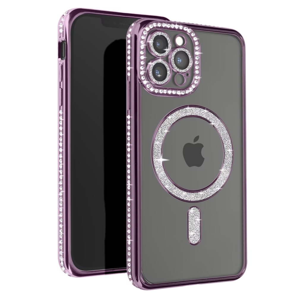 For Apple iPhone 17 Pro Max Luxury Diamond Soft TPU Magnetic Case - Image 2