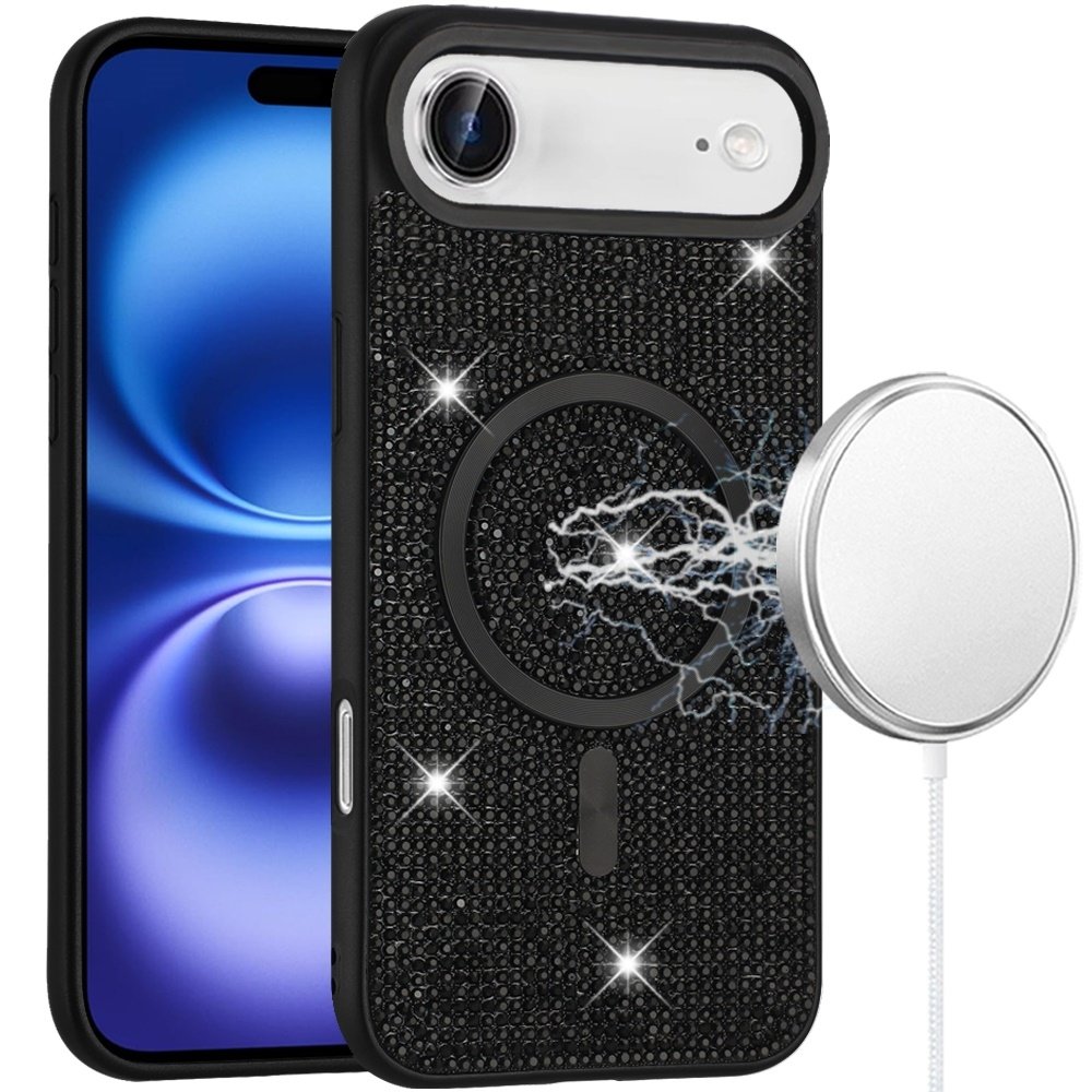 For Apple iPhone 17 Air Diamond Magnetic Circle with CD Pattern Hybrid - Image 3