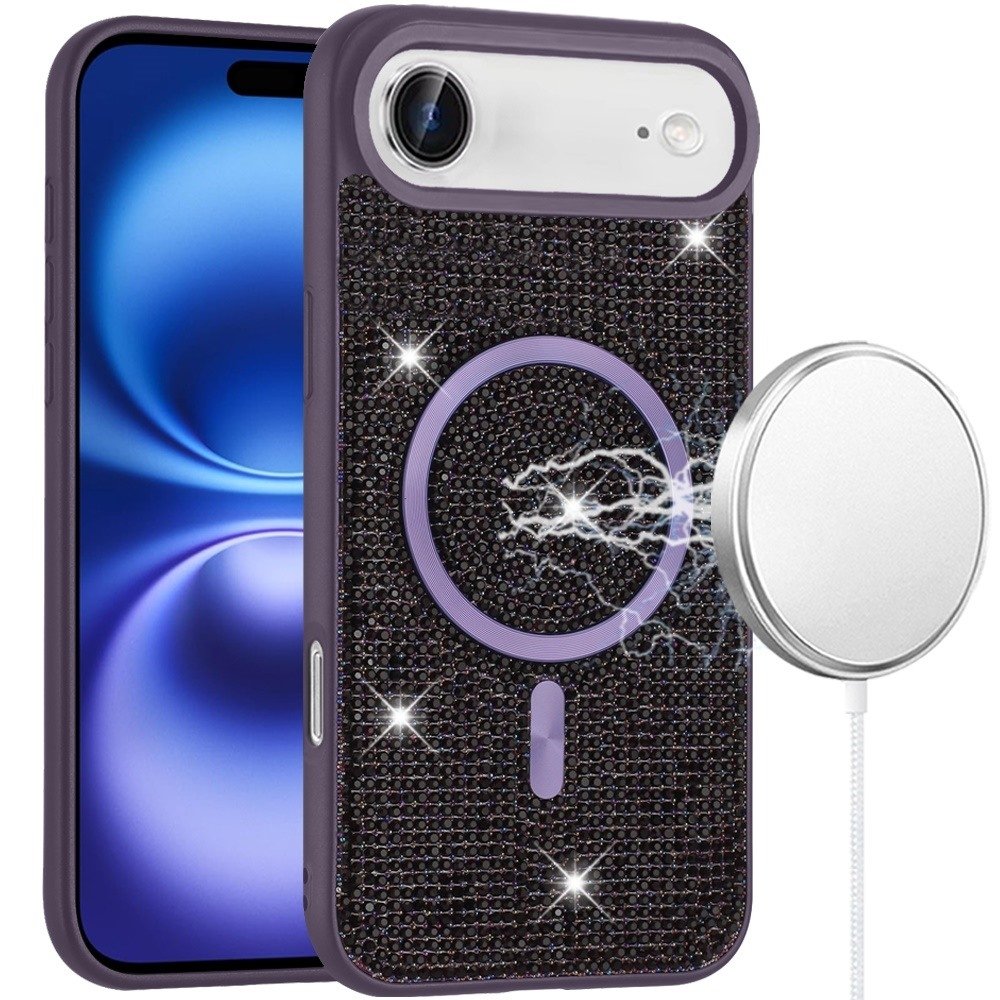 For Apple iPhone 17 Air Diamond Magnetic Circle with CD Pattern Hybrid