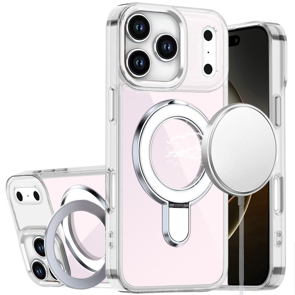 For Apple iPhone 17 Pro Max CHROME HQ Rotational Magnetic Ring Hybrid - Image 5