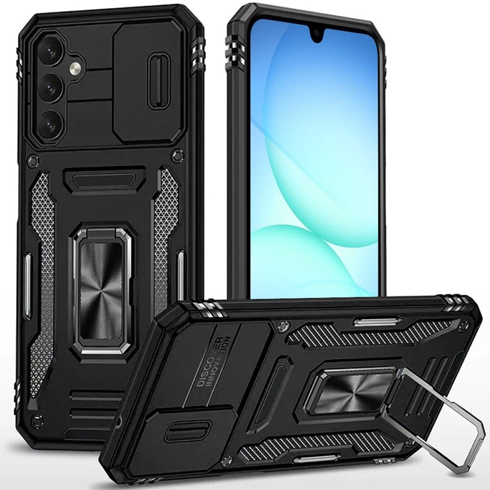 For Samsung Galaxy A17 5G Utter Tough Metal Ring Movable Camera Window Hybrid Case Cover - Image 3
