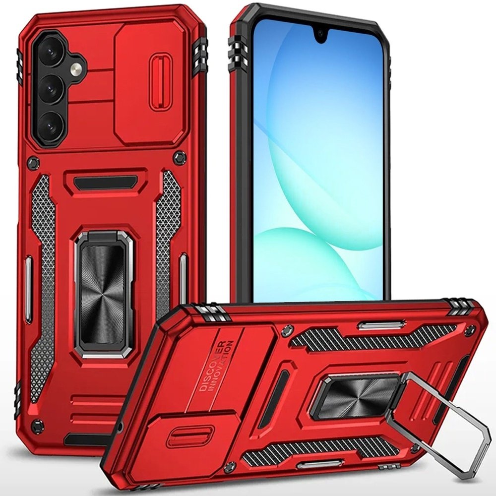 For Samsung Galaxy A17 5G Utter Tough Metal Ring Movable Camera Window Hybrid Case Cover - Image 4